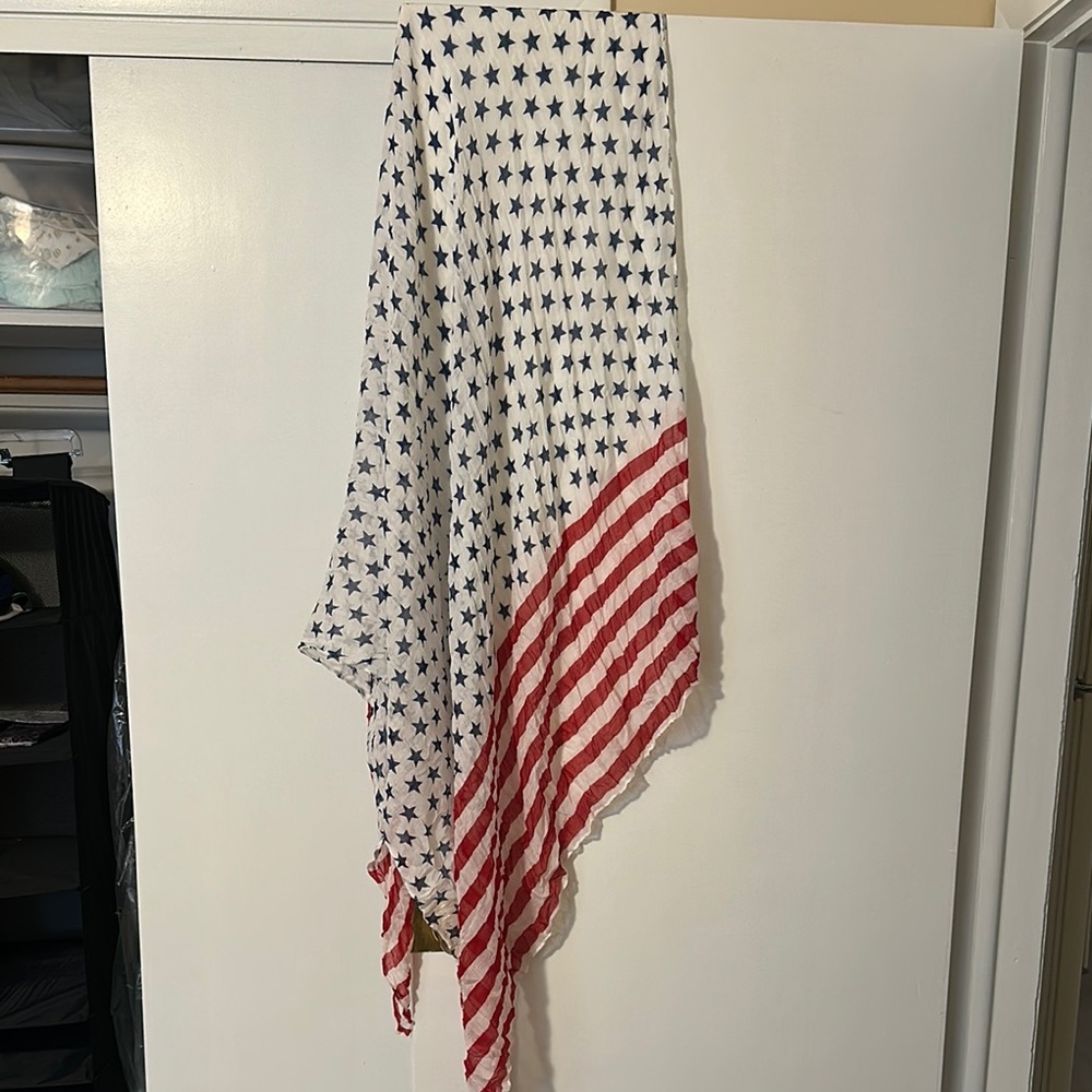 Joy Susan Red and Blue Star Scarf